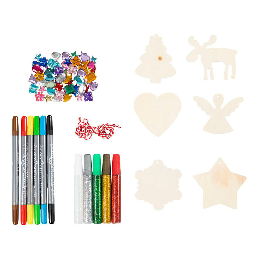 Creativ company hobbyset kerstdecoratie - kleuren