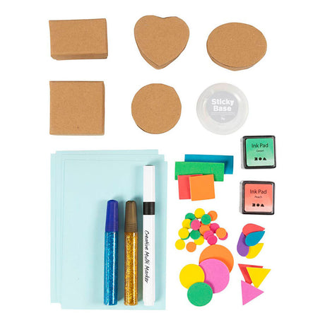 Creativ company hobbyset foam druk versierde dozen en kaarten