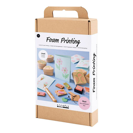Creativ company http: www.cchobby.nl hobbyset-foam-druk-versierde-dozen-en-kaarten-beige-mid-groen-mint-helder-rood-1-doos
