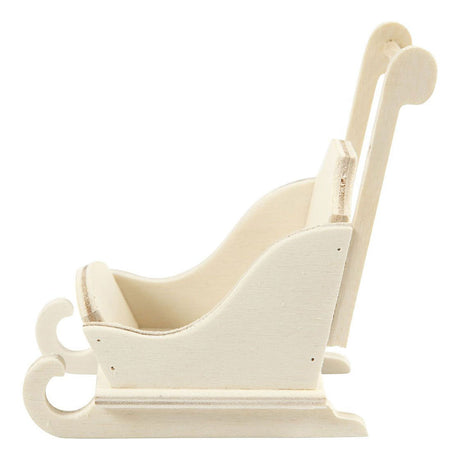 Creativ company houten miniatuur slee - 8x5x9cm