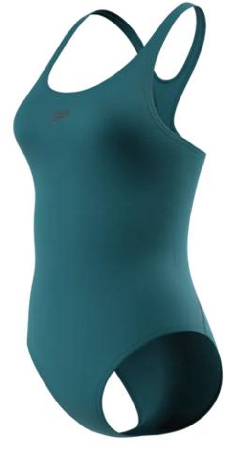 Speedo end+ medalist 1p dames - chloorbestendig sportbadpak dames - kleurvast badpak dames met medalist-rug - zwempak dames volwassenen - groen - 36