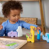 Mattel houten dierenpuzzel van fisher-price - educatief speelgoed.