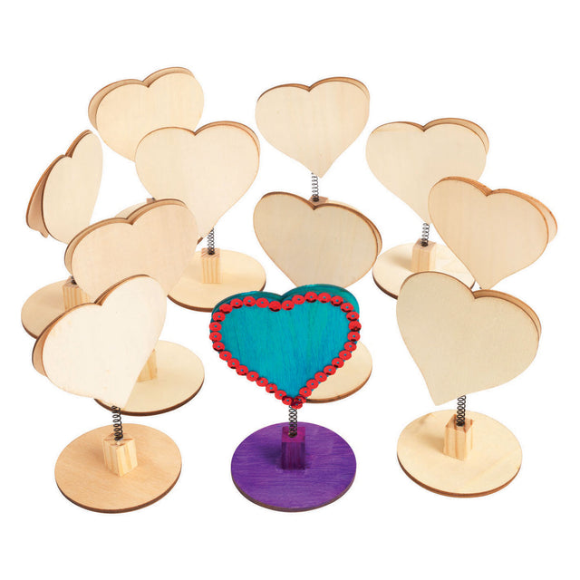 Colorations - versier je houten memoclip hart, 12st.