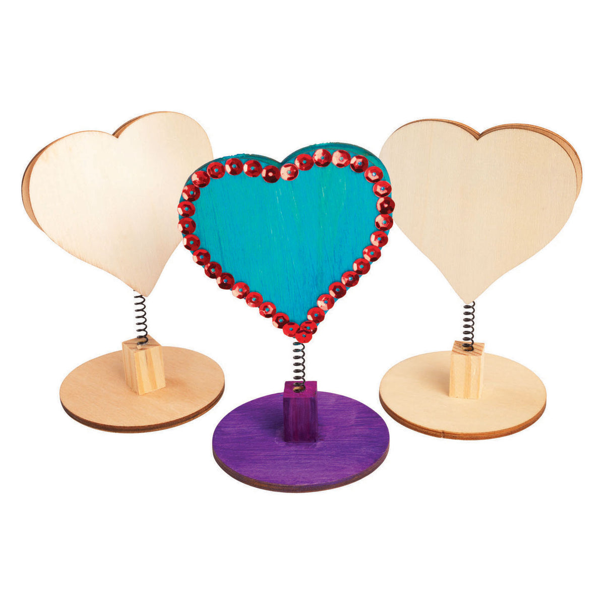 Colorations - versier je houten memoclip hart, 12st.