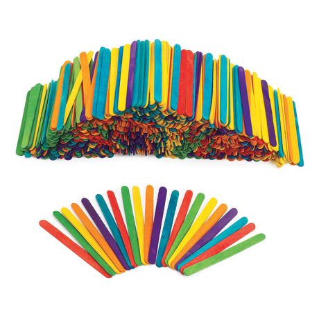 Colorations - gekleurde houten knutselstokjes, 1000st.
