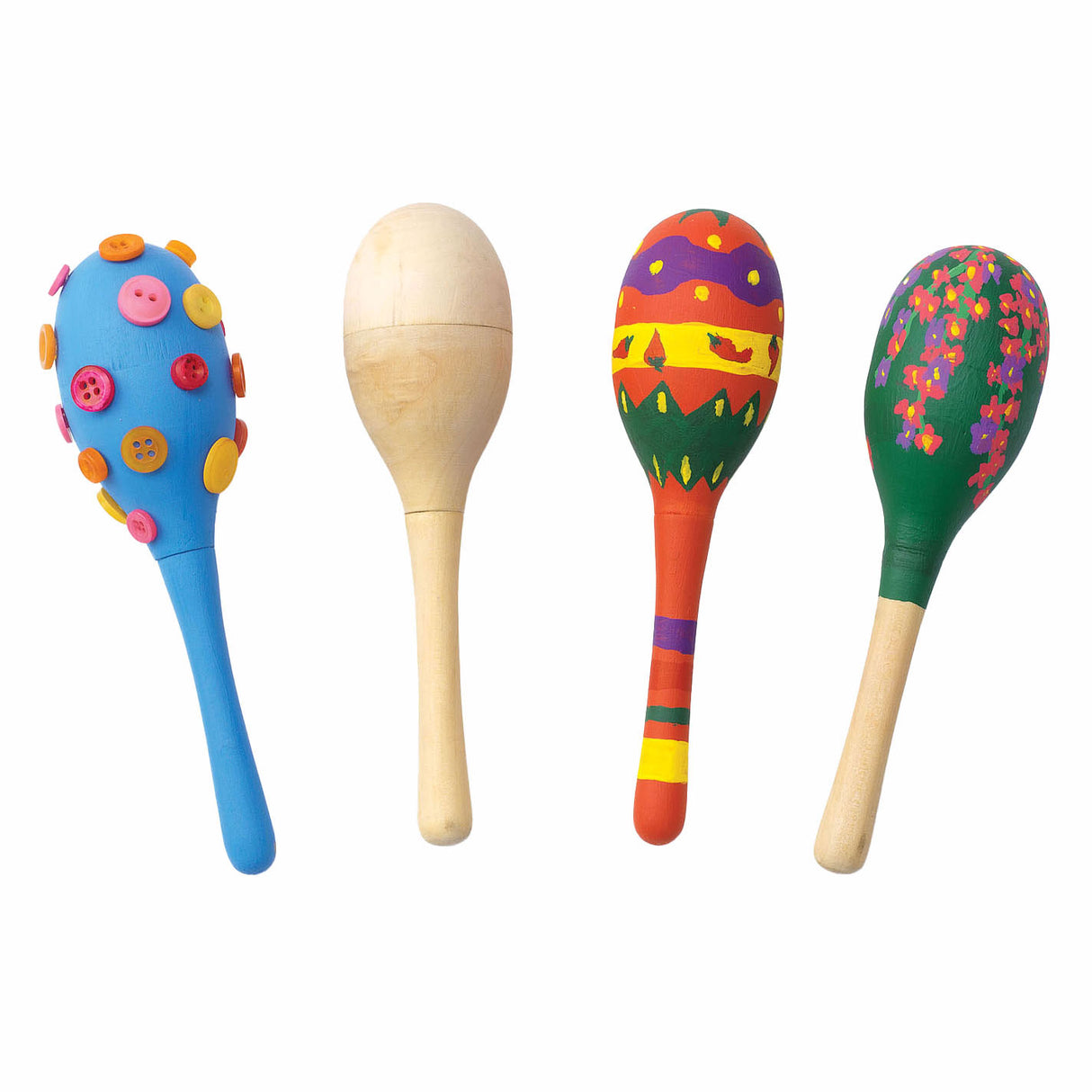 Colorations Versier je eigen Houten Maracas, Set van 12