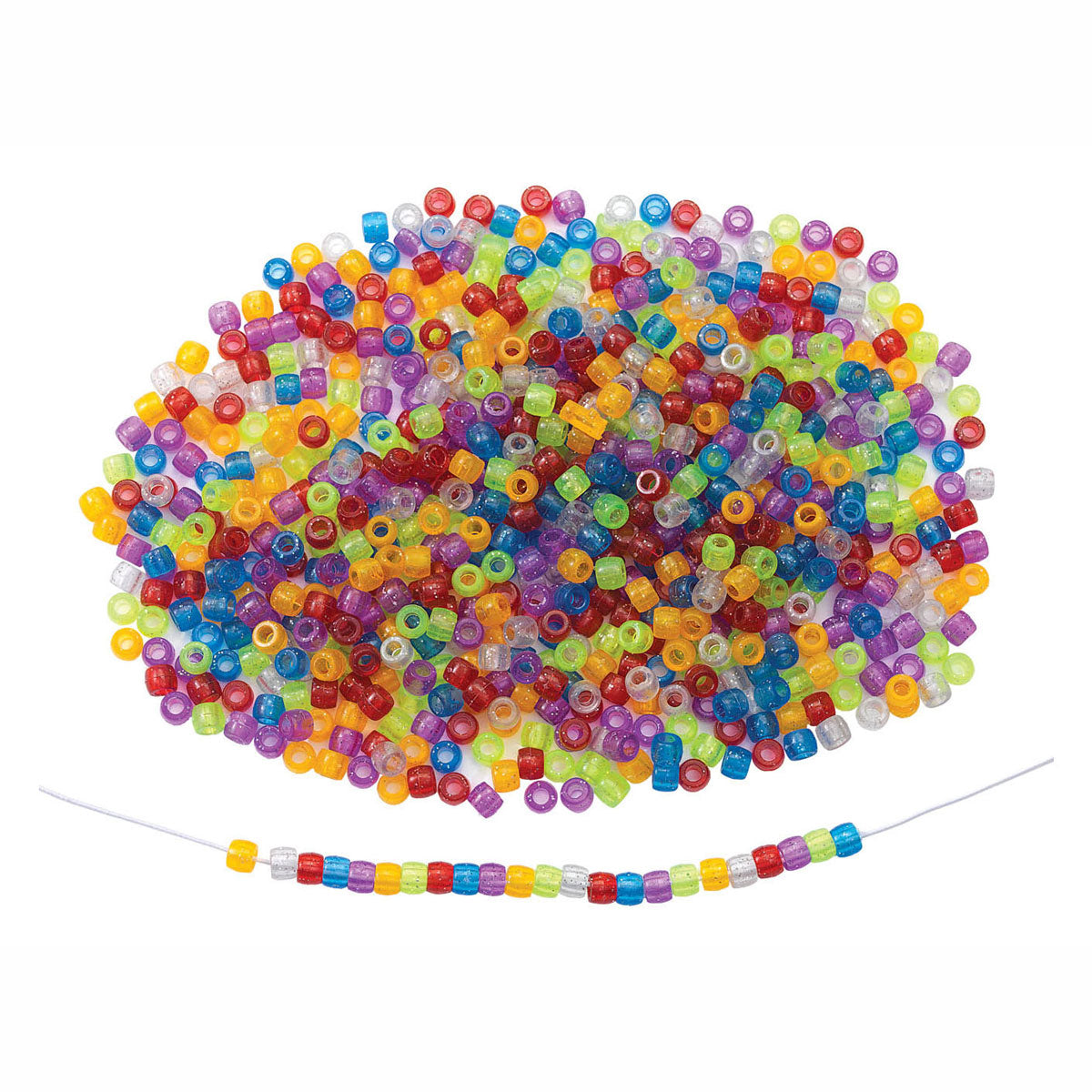 Fargelegger glitter gjenger perler farge i pose, 453 gram