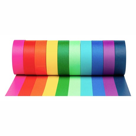Colorations - washi tape vaste kleuren, 10 x 500cm