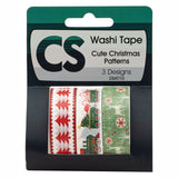 Fargene Washi Tape Christmas 3 Rolls, 5mtr.