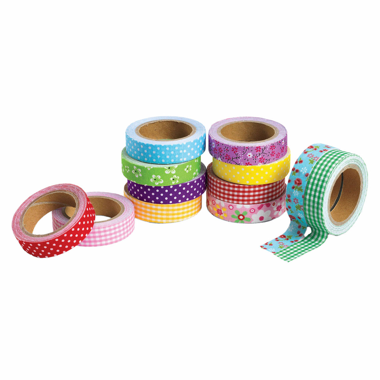 Colorations tape stof en patronen, set van 12