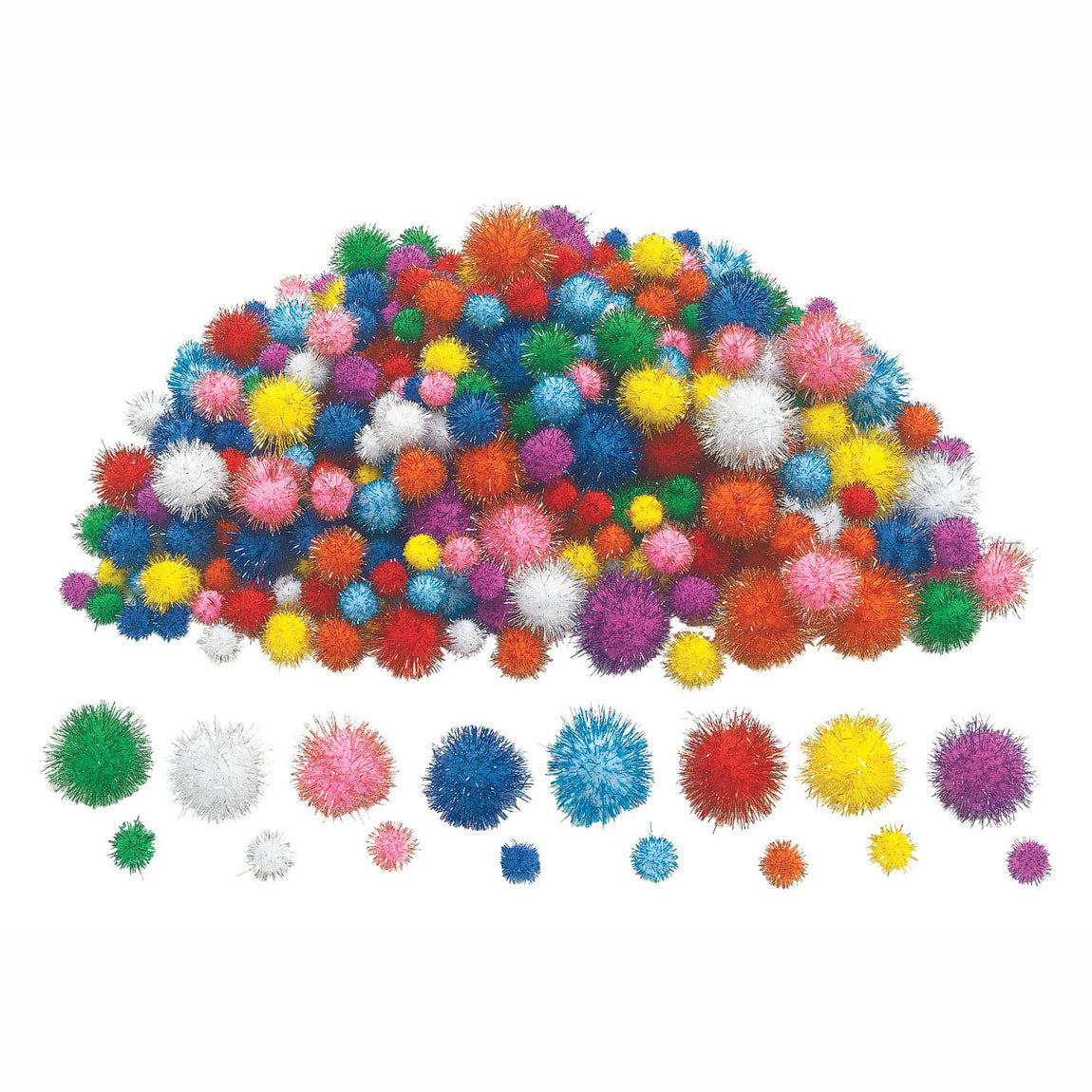 Zbarvení třpytky pompompoms, 300st.