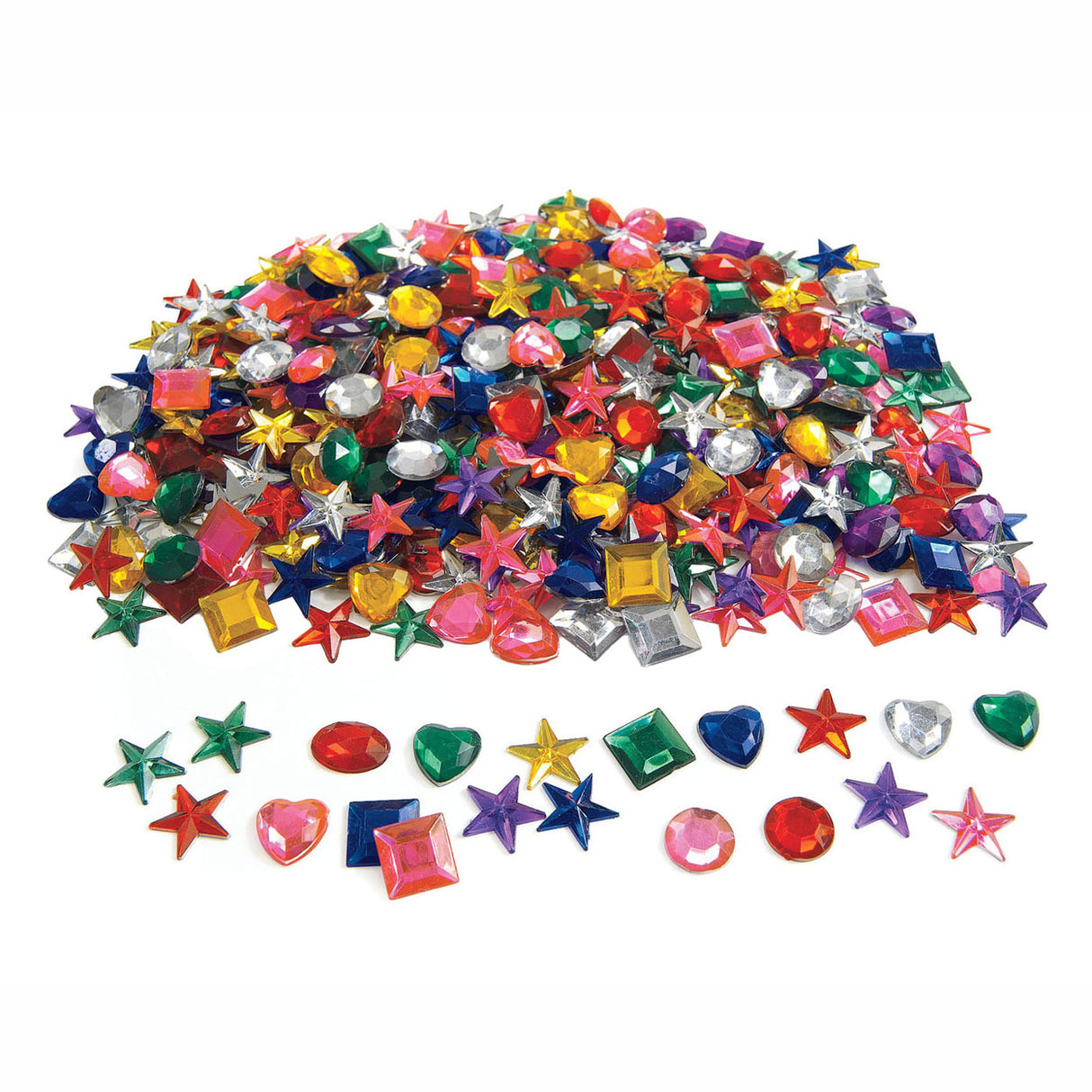 Colorations glitter strasstenen vormen, 570st.