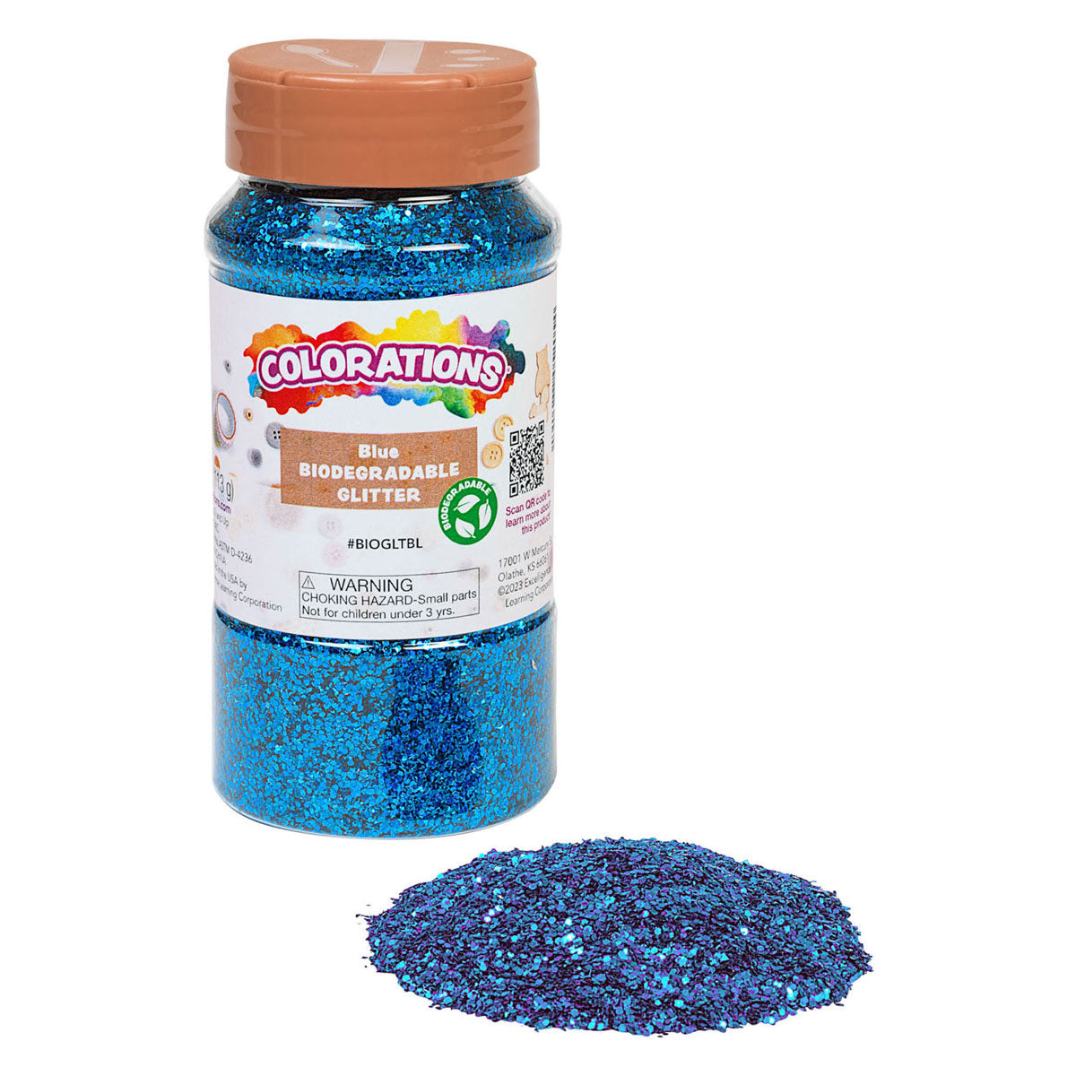 Colorations biologische afbreekbare glitter blauw, 113 gram