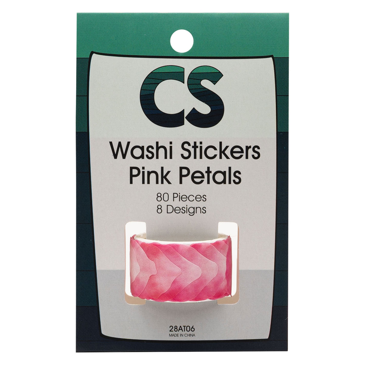 Colorations washi stickers roze bloemblaadjes, 80st.