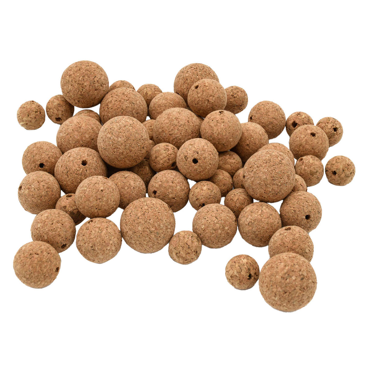 Coloratiouns Cork Beads, Set vu 60