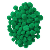 Colorations pom poms groen, 100st.