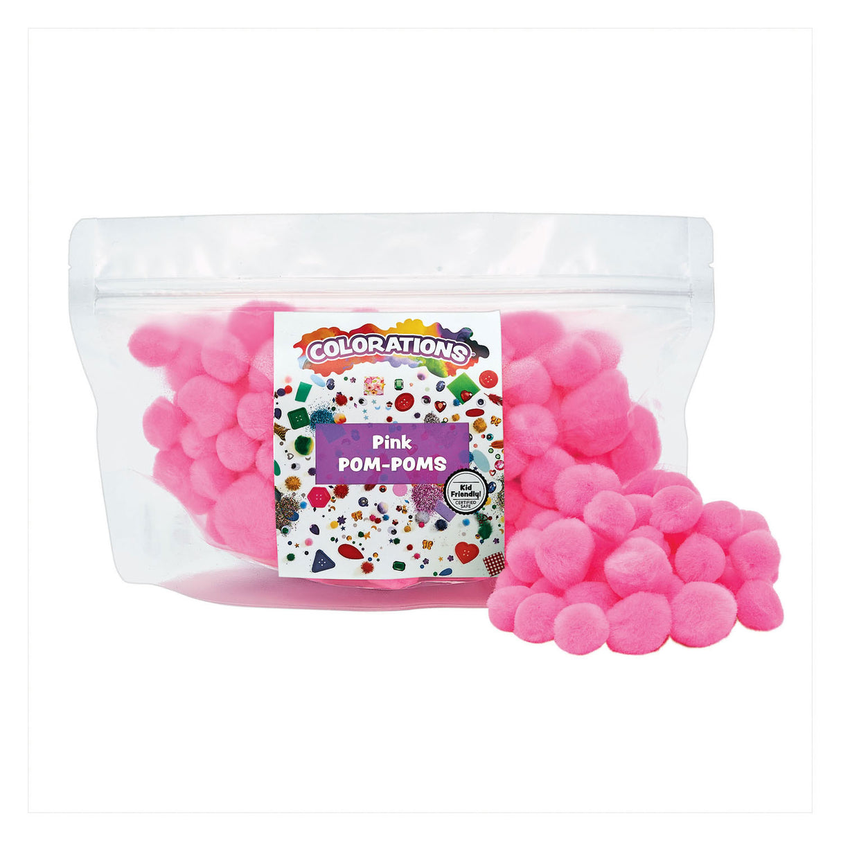 Colorations pom poms roze, 100st.