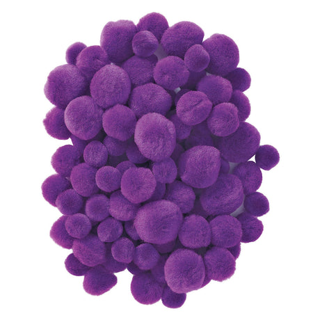 Colorations pom poms paars, 100st.