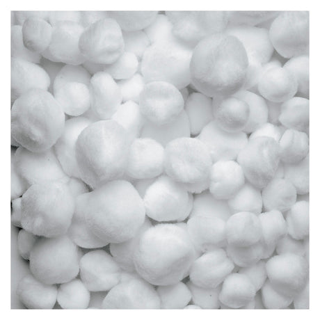 Colorations pompons wit knutselmateriaal 100 stuks - creatieve hobby.