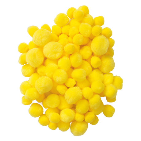 Colorations pom poms geel, 100st.