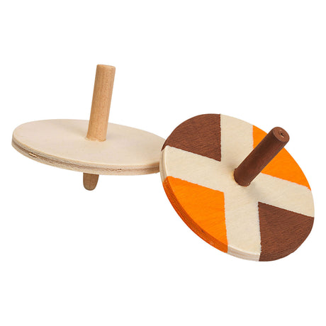 Colorations houten tollen set - 24 stuks creatief speelgoed voor kinderen.