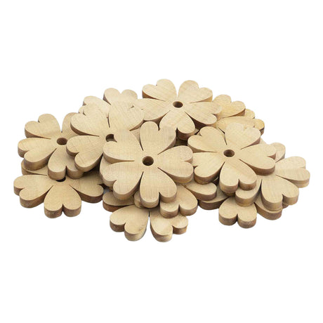 Grote houten bloemen, 20st.