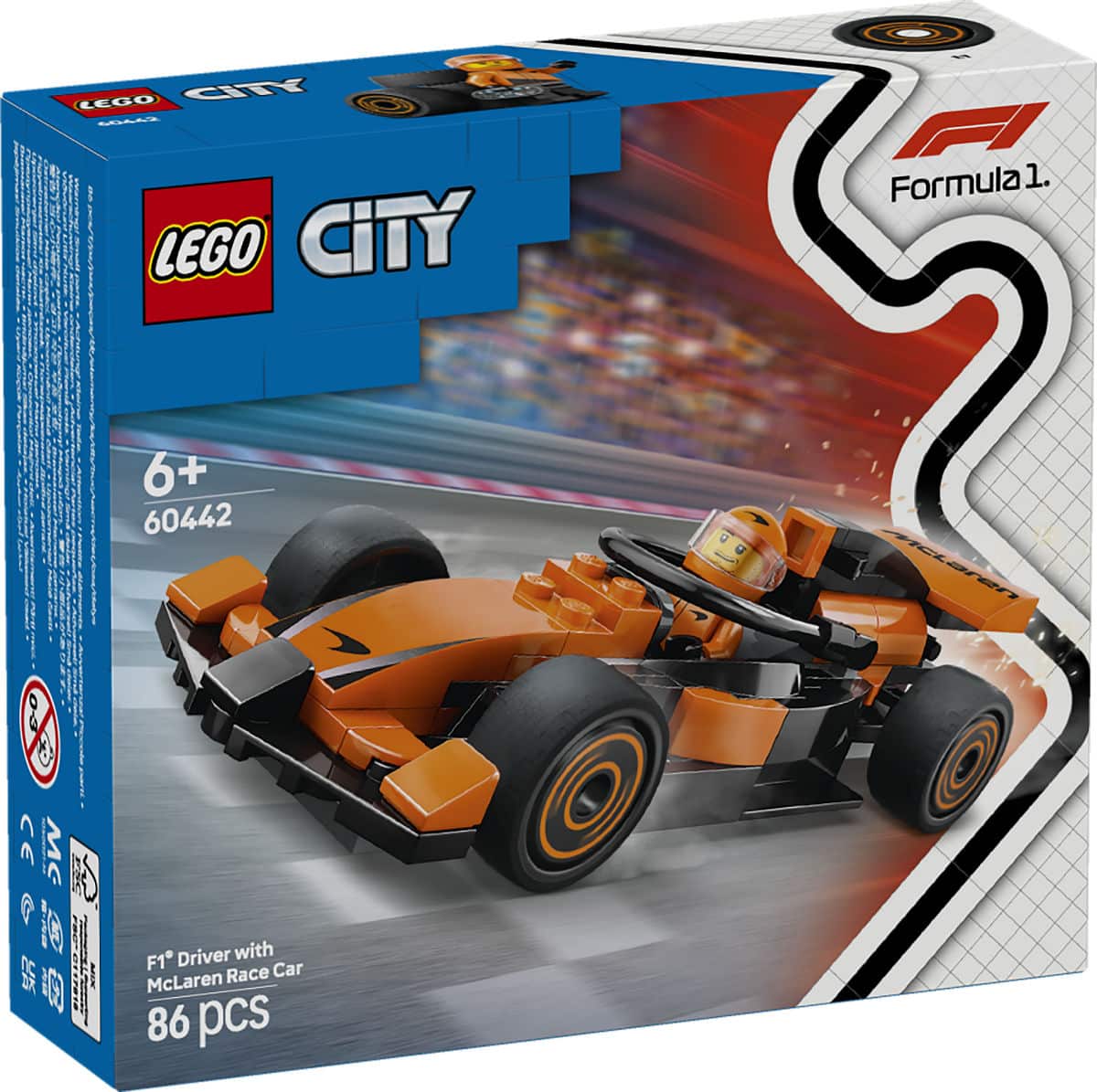 LEGO CITY F1 med MC Laren Racing Car With Driver - 60442