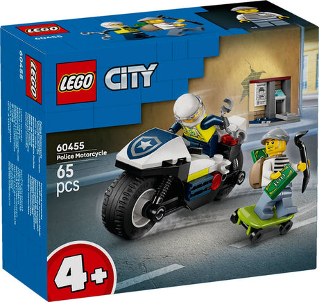 Lego ® city achtervolging op politiemotor - 60455