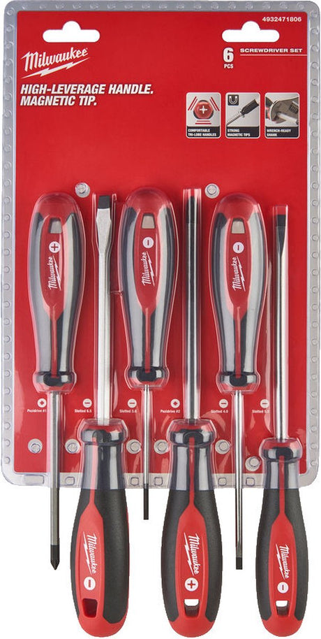 Milwaukee tri-lobe schroevendraaier set 6- delig - 4932471806