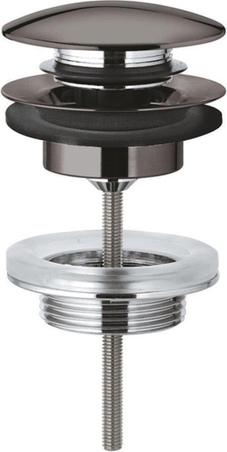 Grohe afvoergarnituur - push-open - hard graphite (antraciet)