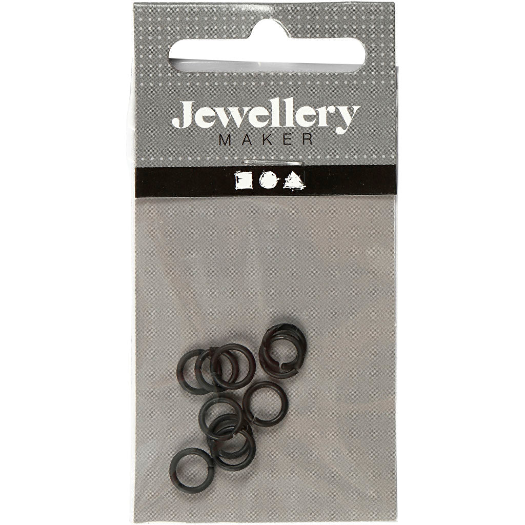 Creativ company creotime ringen zwart 1 x 5 x 7 mm 50 stuks