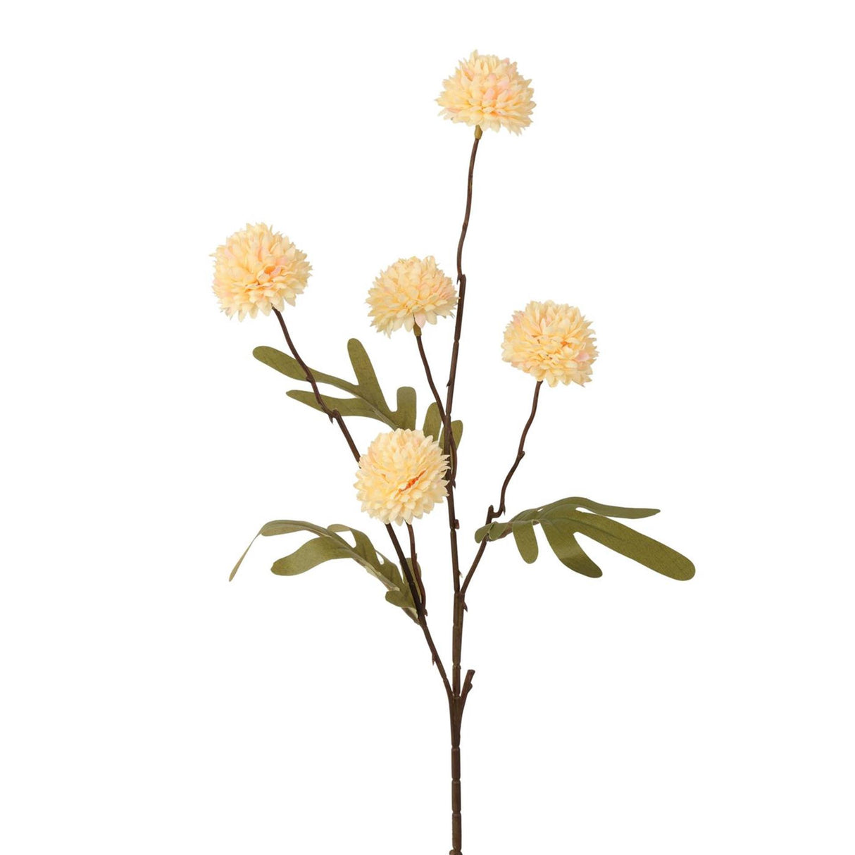 Roberts collection pompom spray 52cm zacht geel