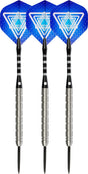 Faver dartpijlenset 85% tungsten - complete set - blauw – 26 gram - 6 flights