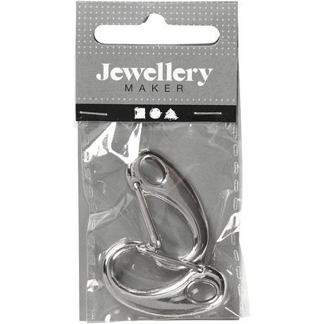 Creativ company http: www.cchobby.nl sleutelhaak-l-30-mm-b-15-mm-verzilverd-2-stuk-1-doos