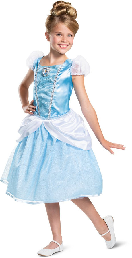 Disguise disney prinses - cinderella, cinderella deluxe , maat xs (3t-4t jaar), meisjes