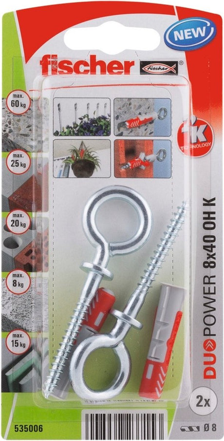 Fischer 535006 duopower 8 x 40 oh k nv pluggenset 40 mm 8 mm 1 set(s)