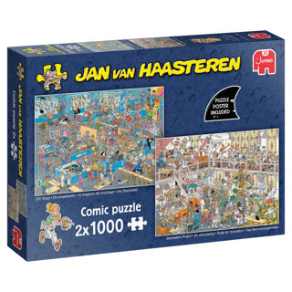 Jumbo jan van haasteren legpuzzel - de bouwmarkt en de verbouwing, 2x1000st.