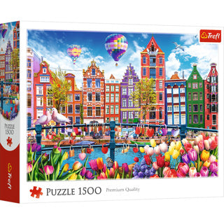 Trefl puzzel kleurvol amsterdam 1500 stuks | 2 stuks
