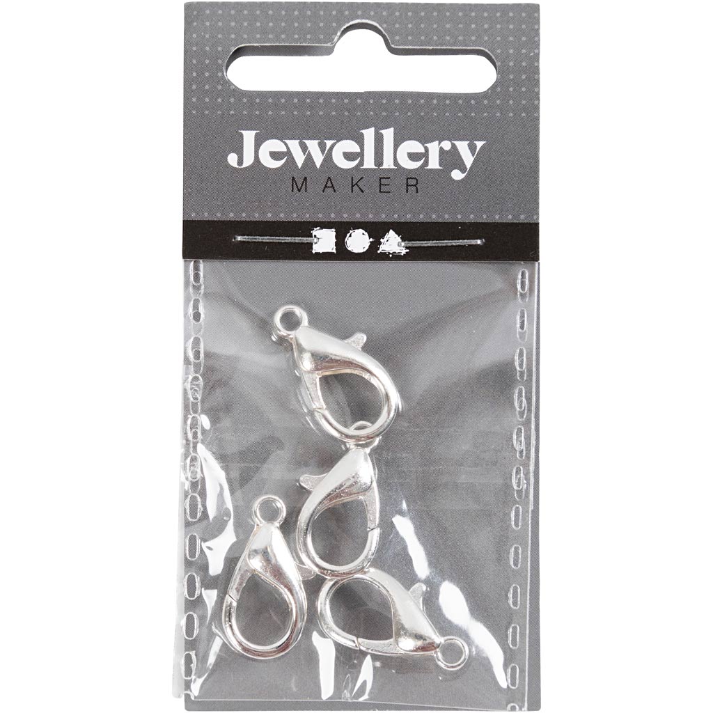 Creativ company http: www.cchobby.nl karabijnhaken-l-18-mm-verzilverd-4-stuk-1-doos