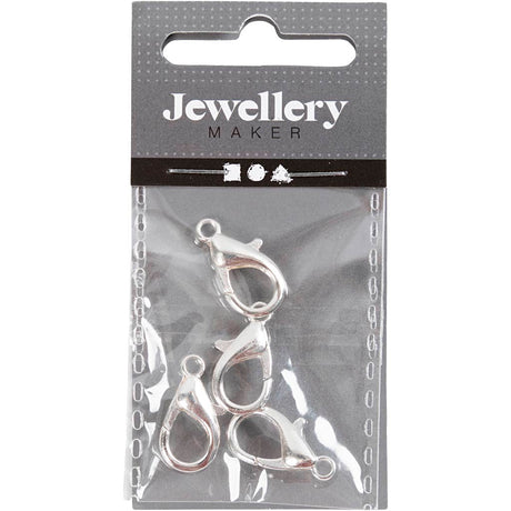 Creativ company creotime karabijnsluiting staal 18 mm zilver 4 stuks