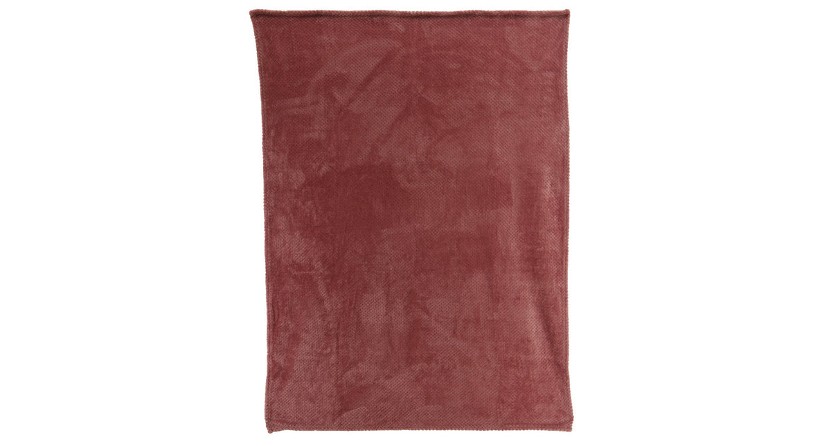 Throw polyester flannel diamond velvet pink l130 w170 h0.80cm