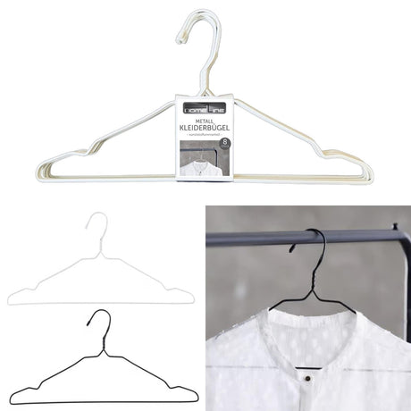 Kleerhangerset metaal 8-delig
