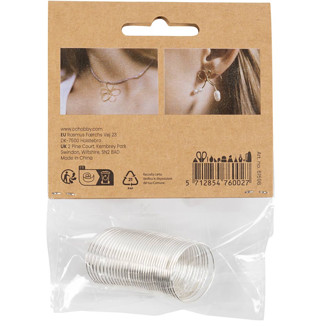 Creativ company sieradendraad 1 mm zilver 2,5 m
