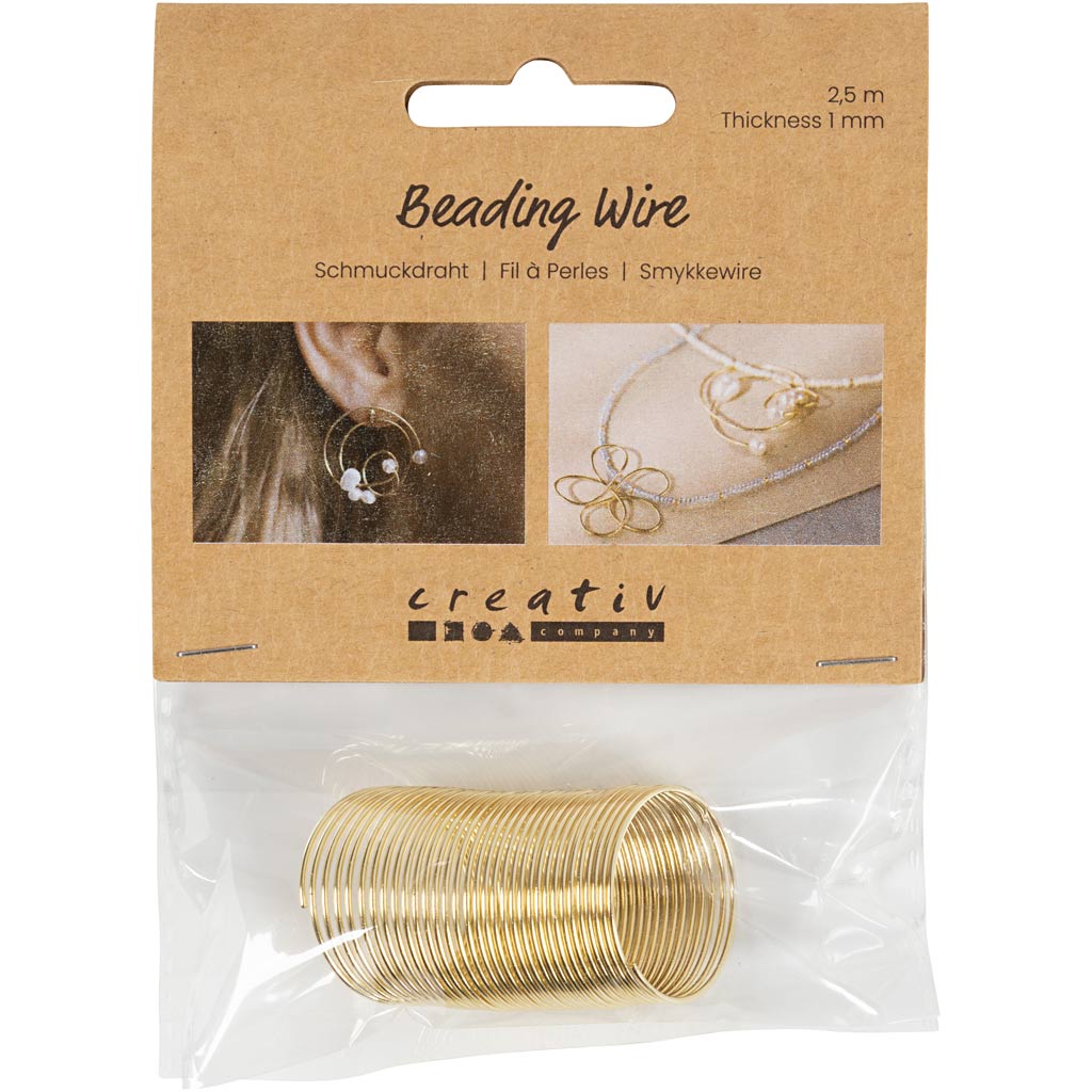 Creativ company sieradendraad 1 mm goud 2,5 m