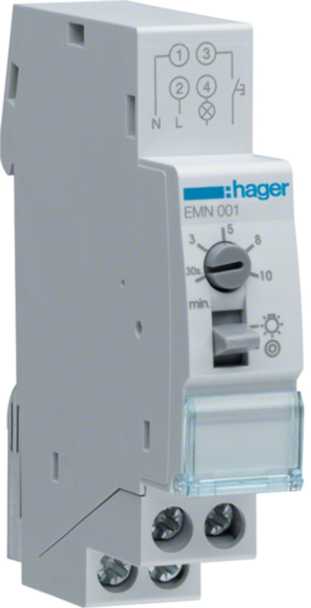 Hager trappenhuisautomaat 24sec-12min - emn001