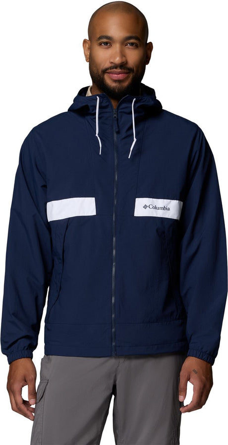 Columbia spire valley™ hooded windbreaker heren outdoorjas - collegiate navy, white s