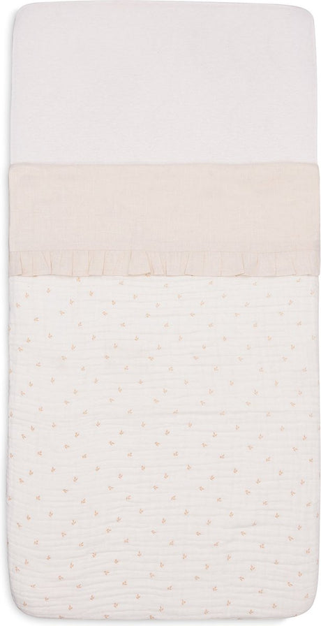 Jollein laken wieg 75x100cm ruffle natural