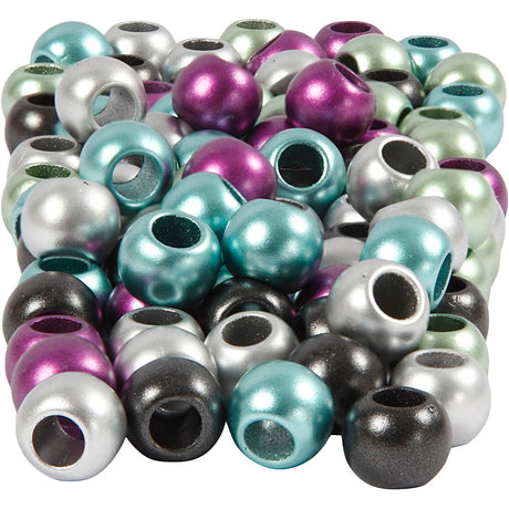 Creativ company http: www.cchobby.nl pony-kralen-d-10-mm-gatgrootte-4-mm-ca-145-stuk-metallic-kleuren-60-gr-125-ml-1-doos
