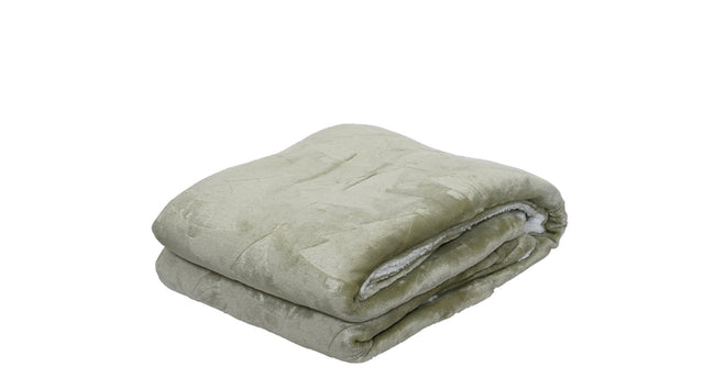 Plaid polyester licht groen 130x170x1,5cm