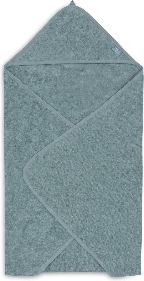 Jollein - badcape badstof 100x100cm - baby handdoek met badcape, omslagdoek, badponcho - sea green
